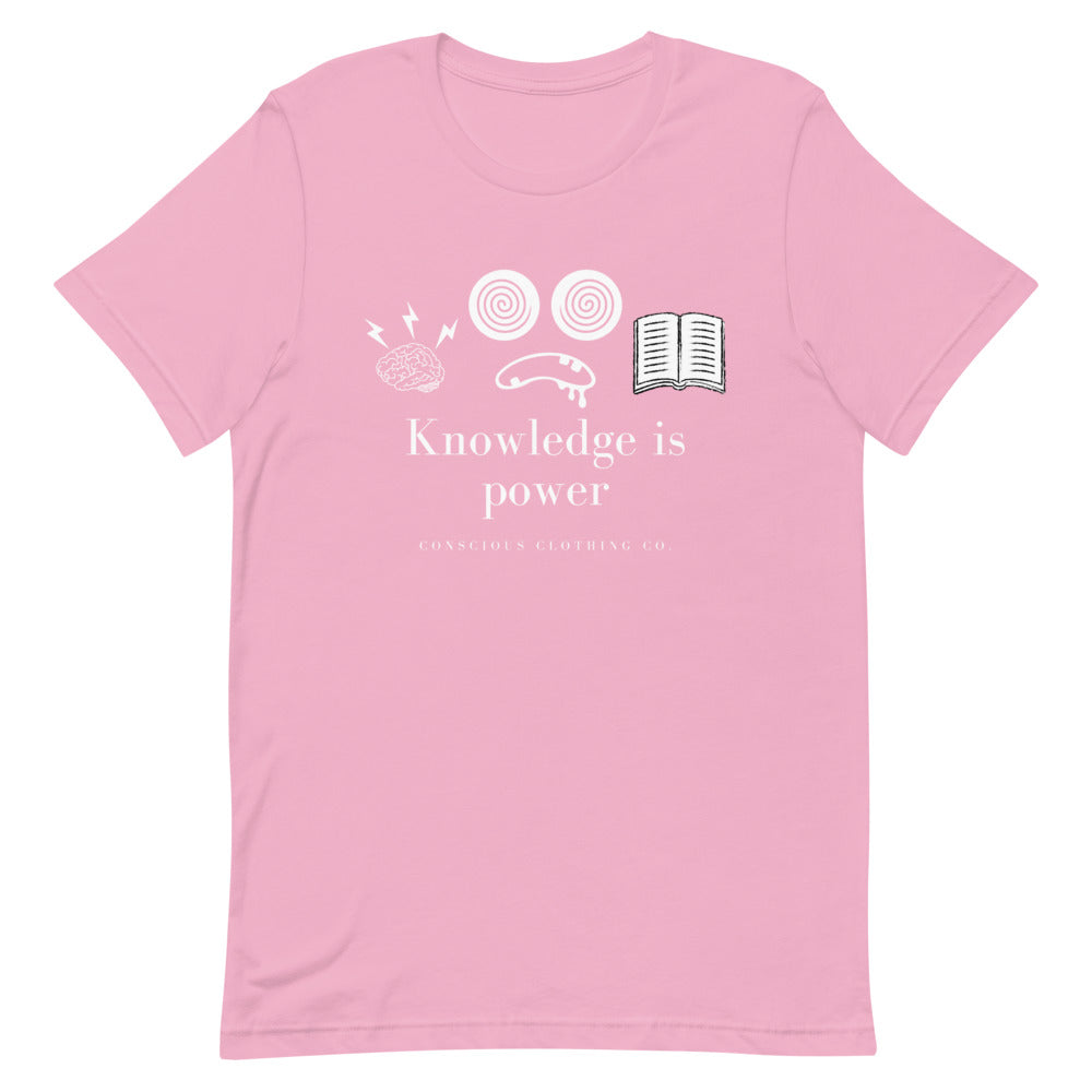 Short-Sleeve Unisex "Knowledge is Power" T-Shirt - Conscious tees inc.