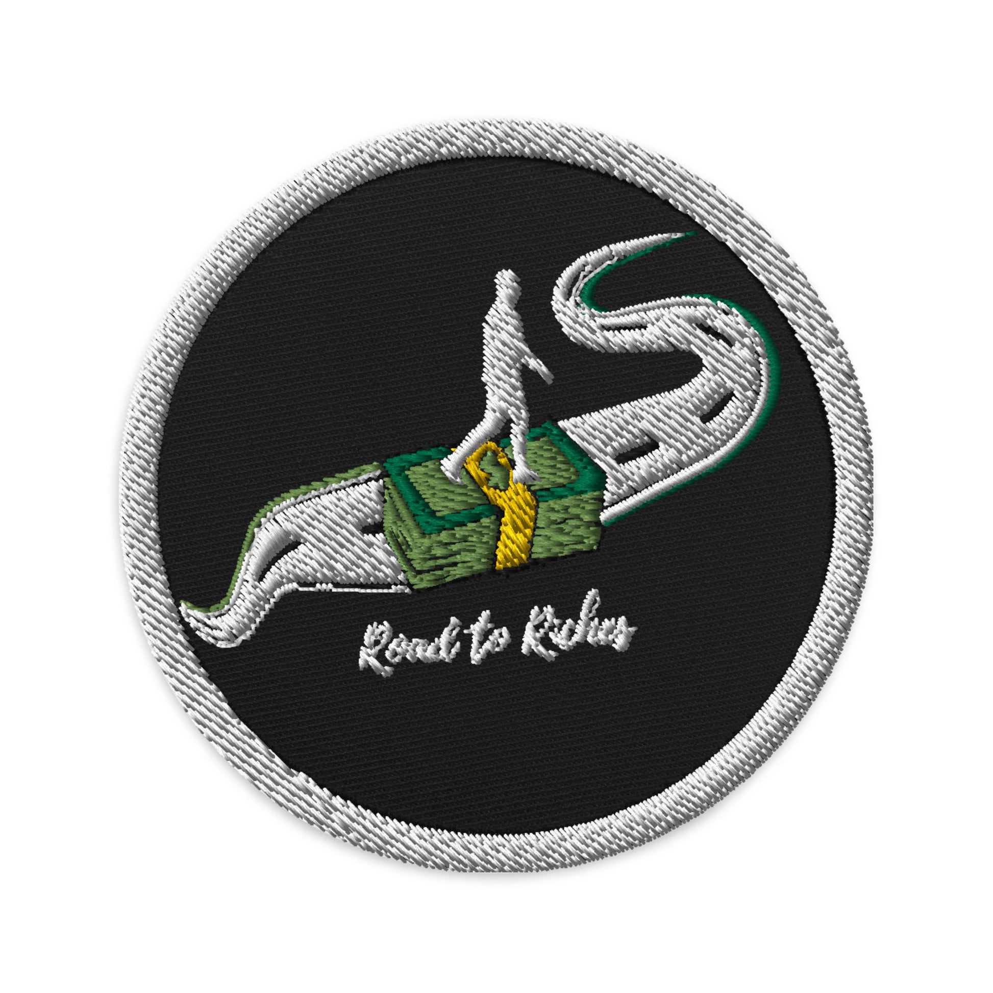 Road to Riches - Embroidered patches - Conscious tees inc.