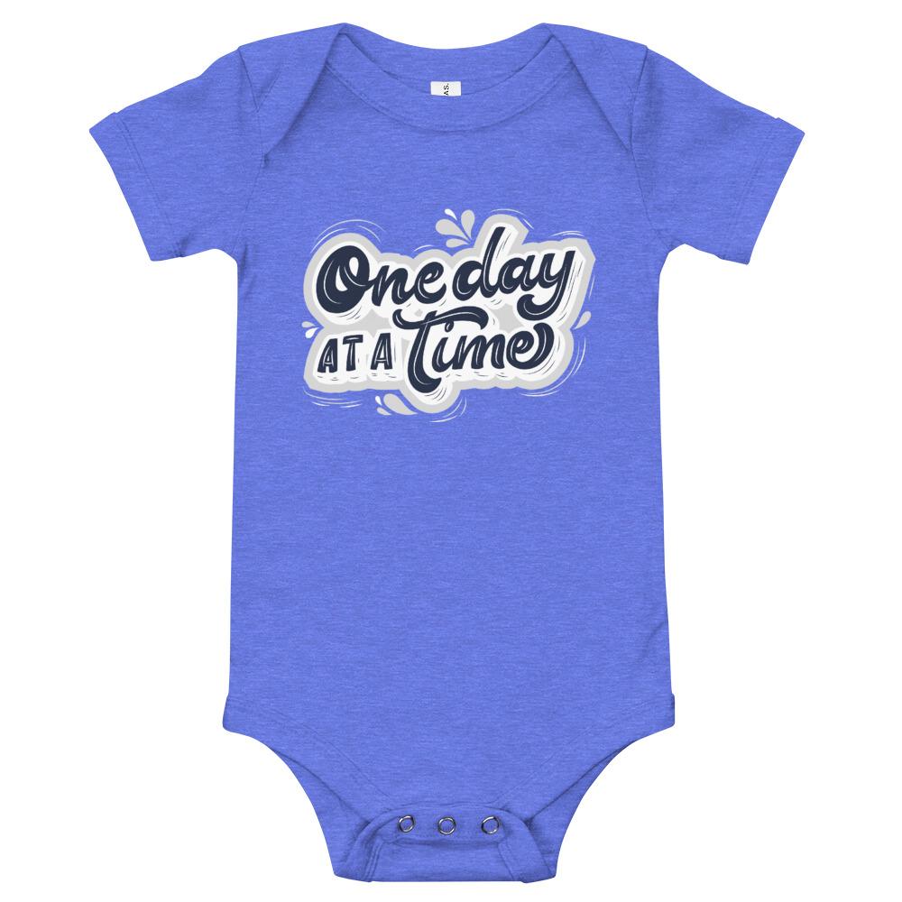 'One Day At A Time" BABY One-Piece - Conscious tees inc.