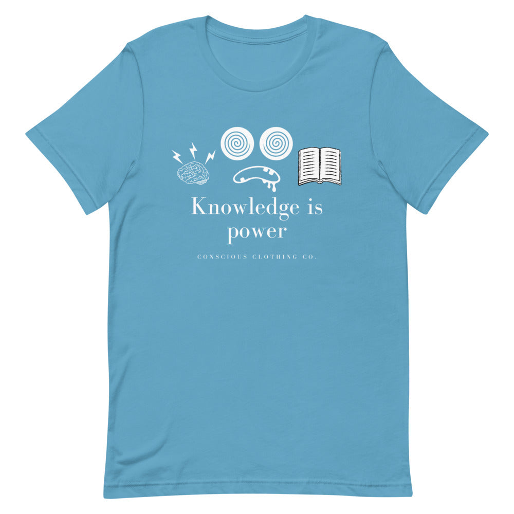 Short-Sleeve Unisex "Knowledge is Power" T-Shirt - Conscious tees inc.