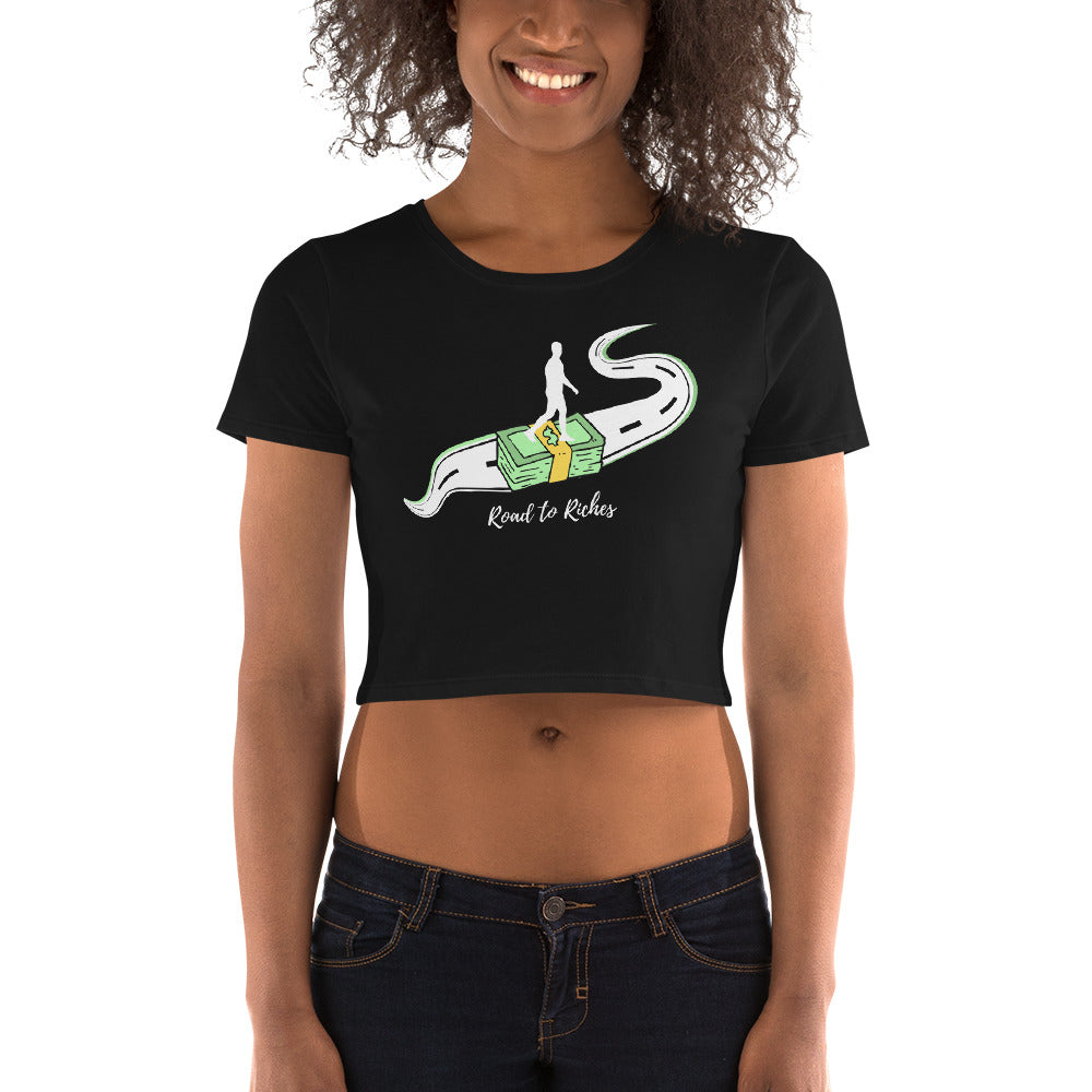 "Road To Riches" Women’s Crop Tee - Conscious tees inc.