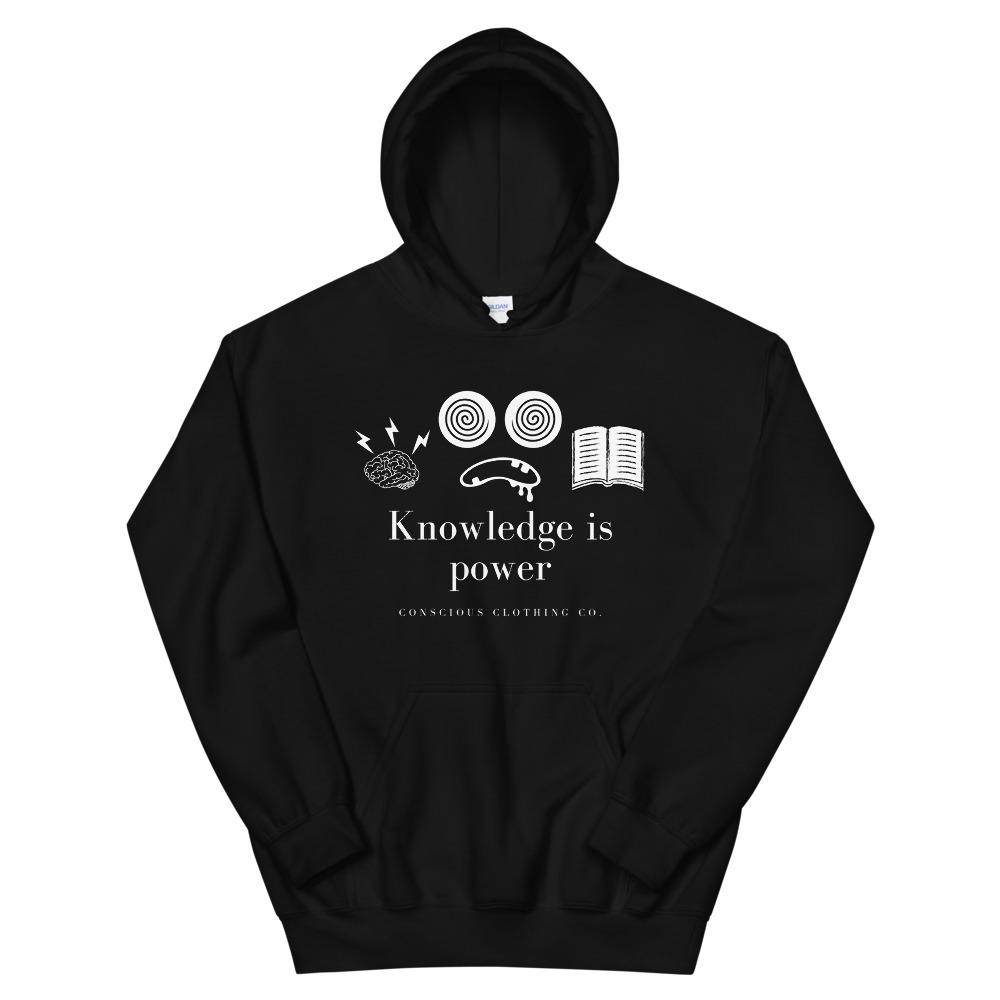 "Knowledge Is Power" Unisex Hoodie - Conscious tees inc.