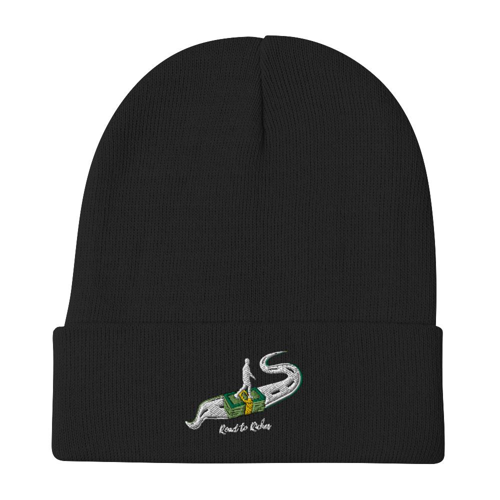 "Road To Riches" Embroidered Beanie - Conscious tees inc.